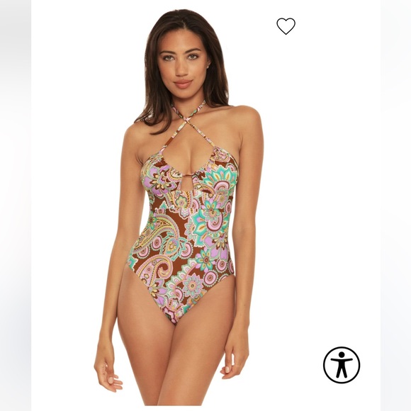 NWT BECCA BY REBECCA VIRTUE
Candice Convertible Halter One Piece Swimsuit - Picture 4 of 11